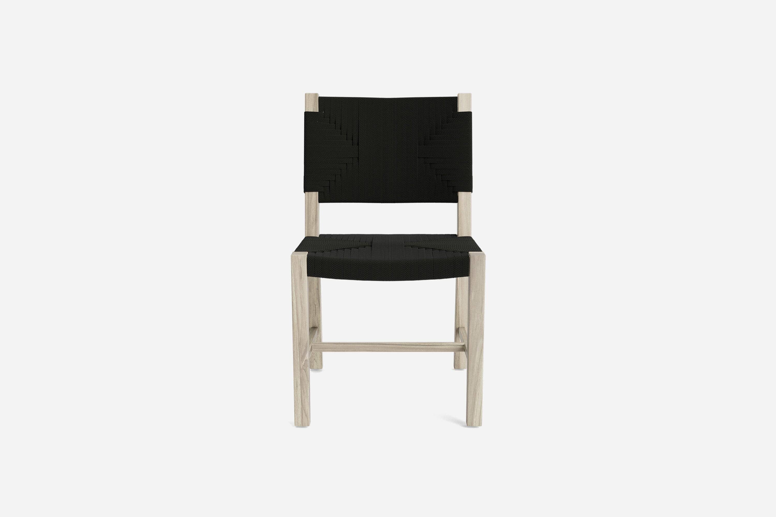 Monimbo Dining Chair | Black Cross Braided Cord