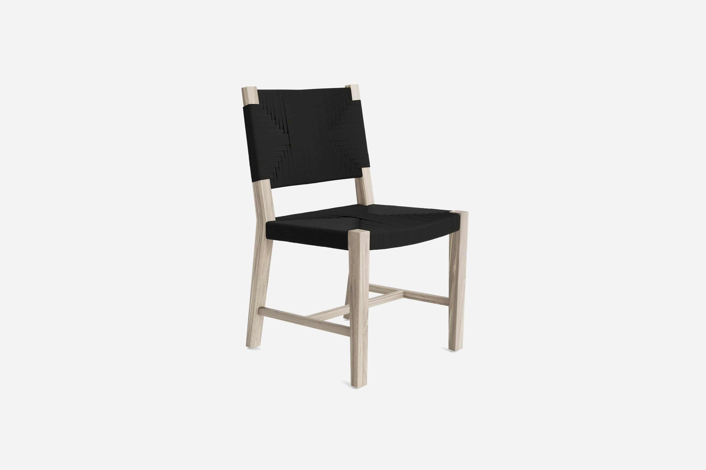 Monimbo Dining Chair | Black Cross Braided Cord