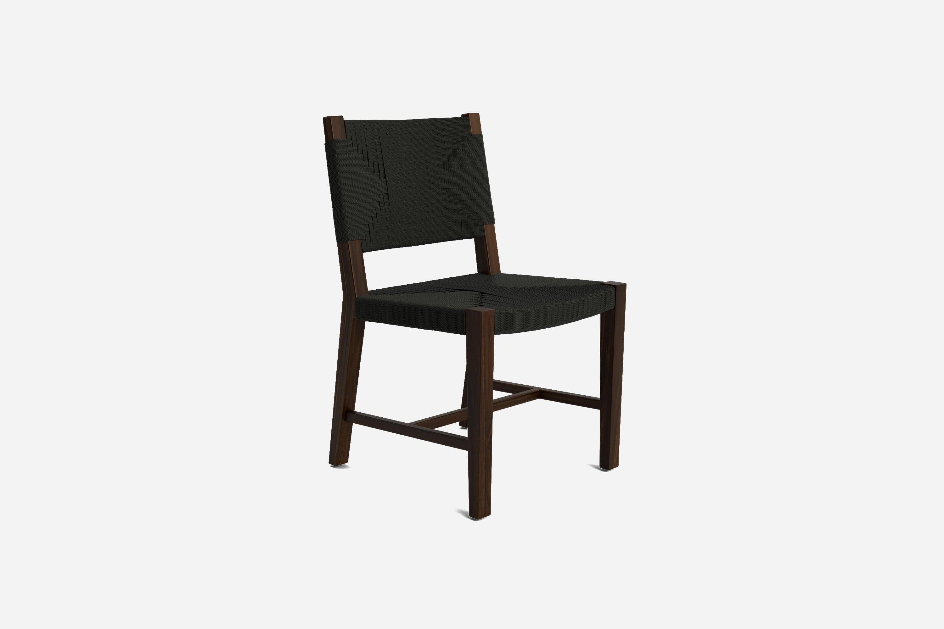 Monimbo Dining Chair | Black Cross Braided Cord