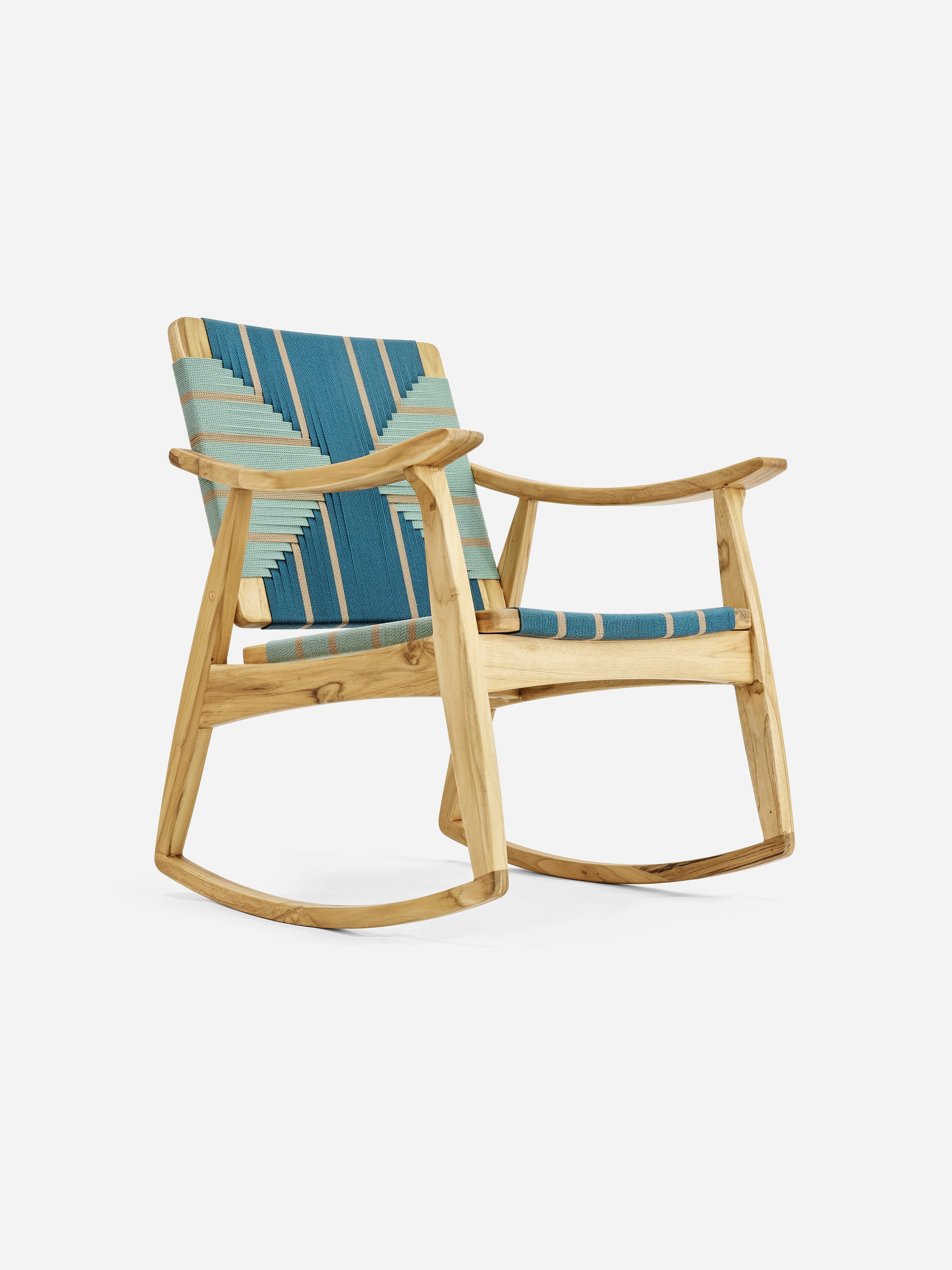 Izapa Rocking Chair Woven Pronto Cord | Forever Furniture by MasayaCo